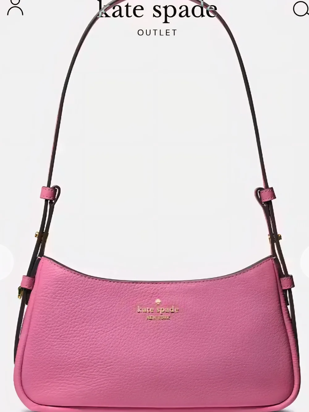 kate spade Pink Pebbled Leather Juliette Small Shoulder Bag